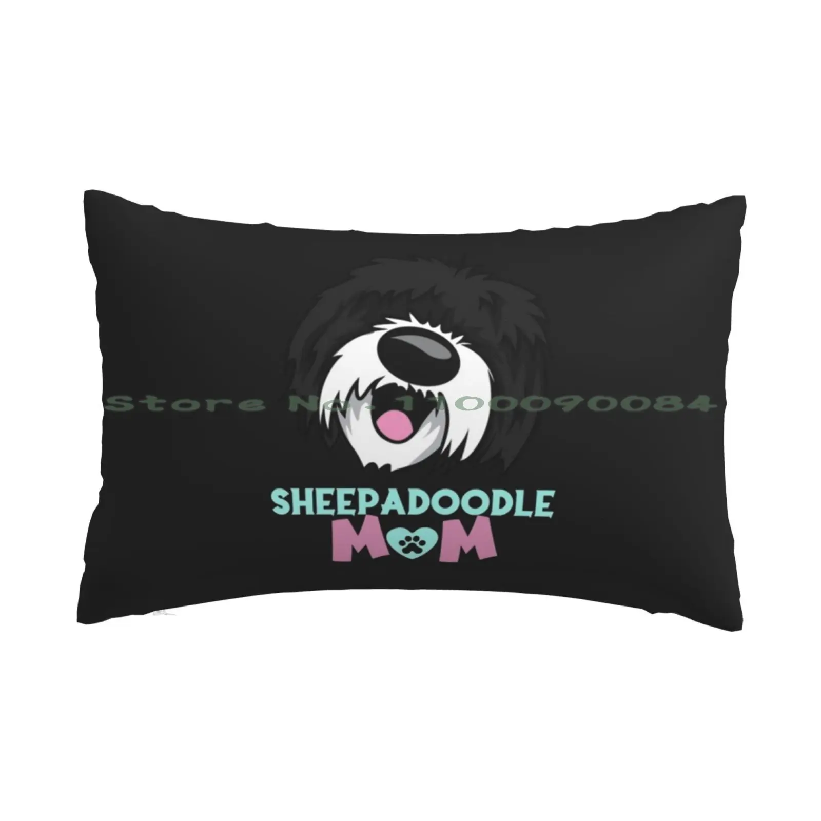 Sheepadoodle Mom-Funny Dog Sheepadoodle Lovers Pillow Case 20x30 50*75 Sofa Bedroom Funny World Daughter Mama Sister None Proud