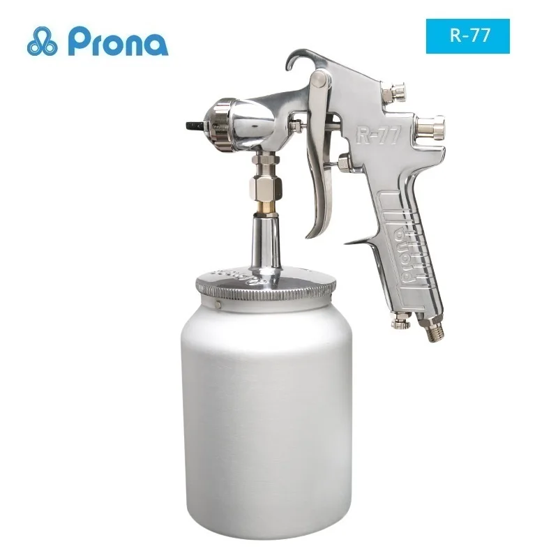 

Prona R-77 Professional Spray Gun 1.2/1.5/2.0/2.5/3.0mm Automotive Furniture Metal Large-caliber Surface Primer Spray Gun W77