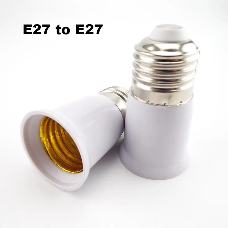 

E27 To E27 Lamp Base Extender 65mm Lamp Holder Converter E27-E27 Flame Retardant Lamp Socket Adapter For Light Bulb