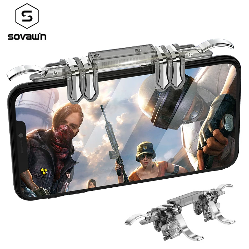 K19 Mini Gamepad trigger per Free Fire PUBG Controller per telefono cellulare gioco sparatutto pulsante di fuoco chiave di mira L1R1 per iPad Android