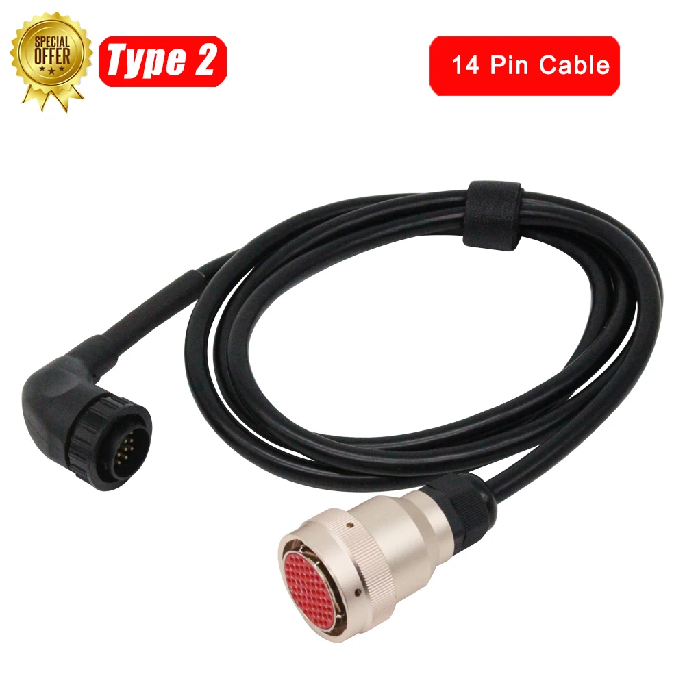 MB Star C3 Diagnostic Cable 38pin Cable OBD2 16pin Cable 14Pin cable  RS232 Computer Connect Cable