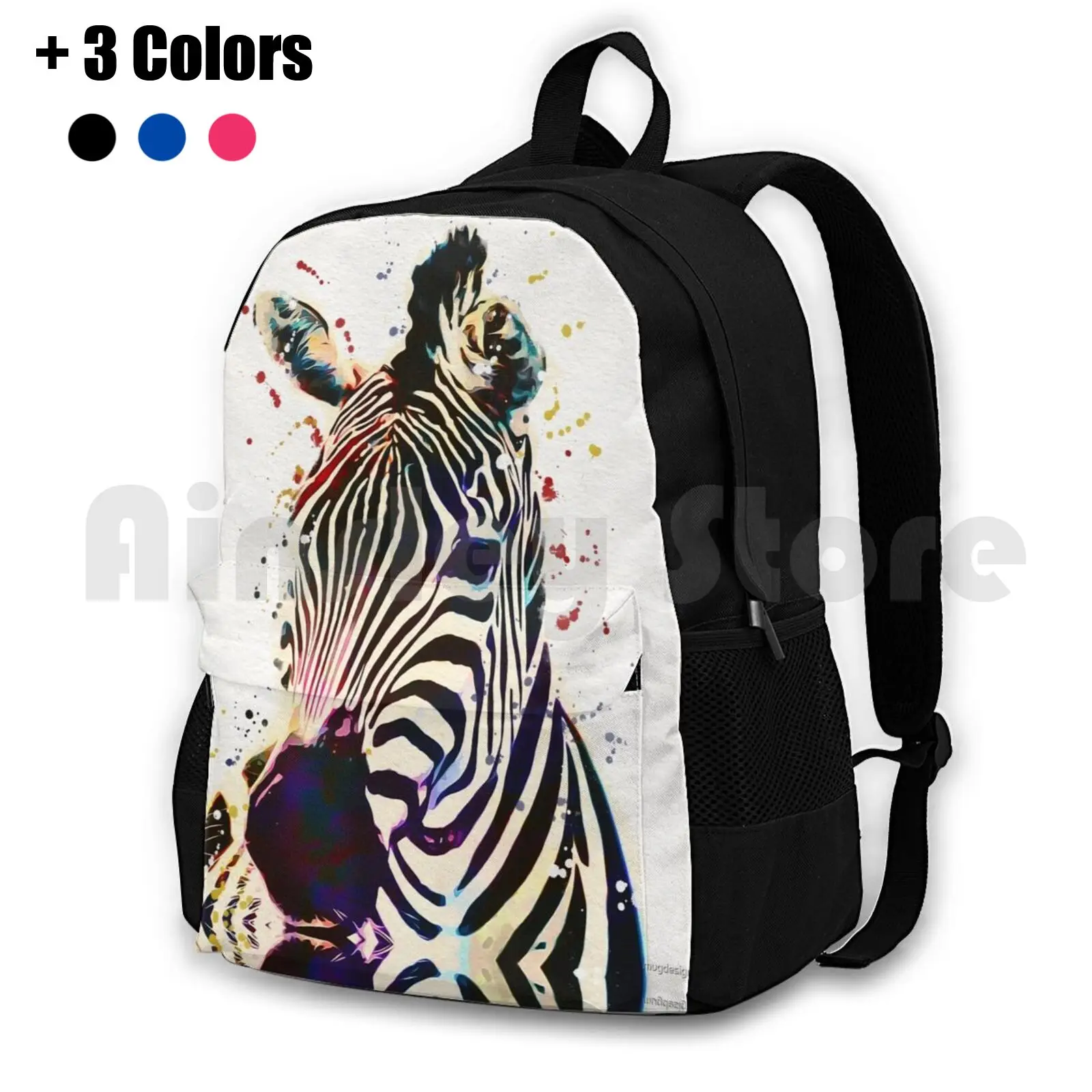 Watercolor Art Outdoor Hiking Backpack Riding Climbing Sports Bag African Africa Safari Prairie Savannah Savanna