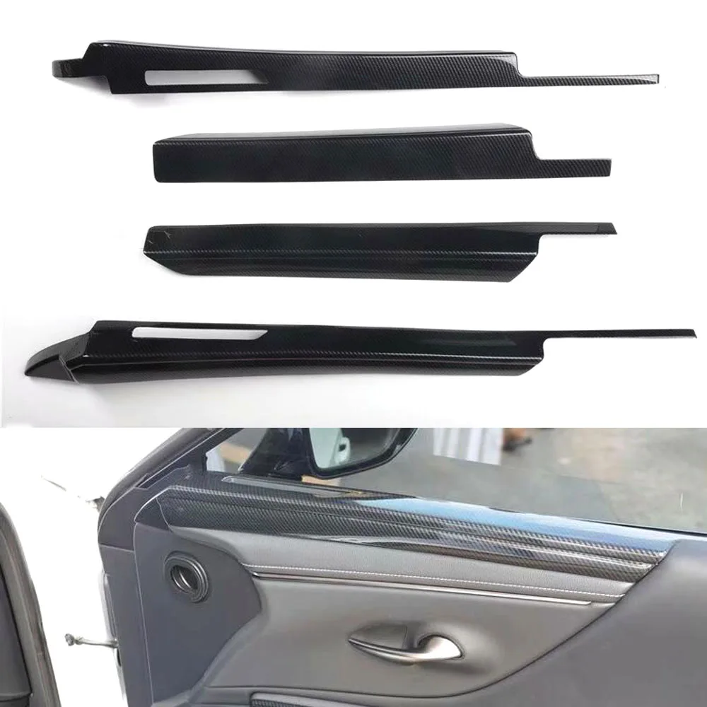 

For Lexus ES 2018 2019 Car Door Interior Panel Decoration Strips Trim Whole Wrapped Styling ABS Auto Moldings