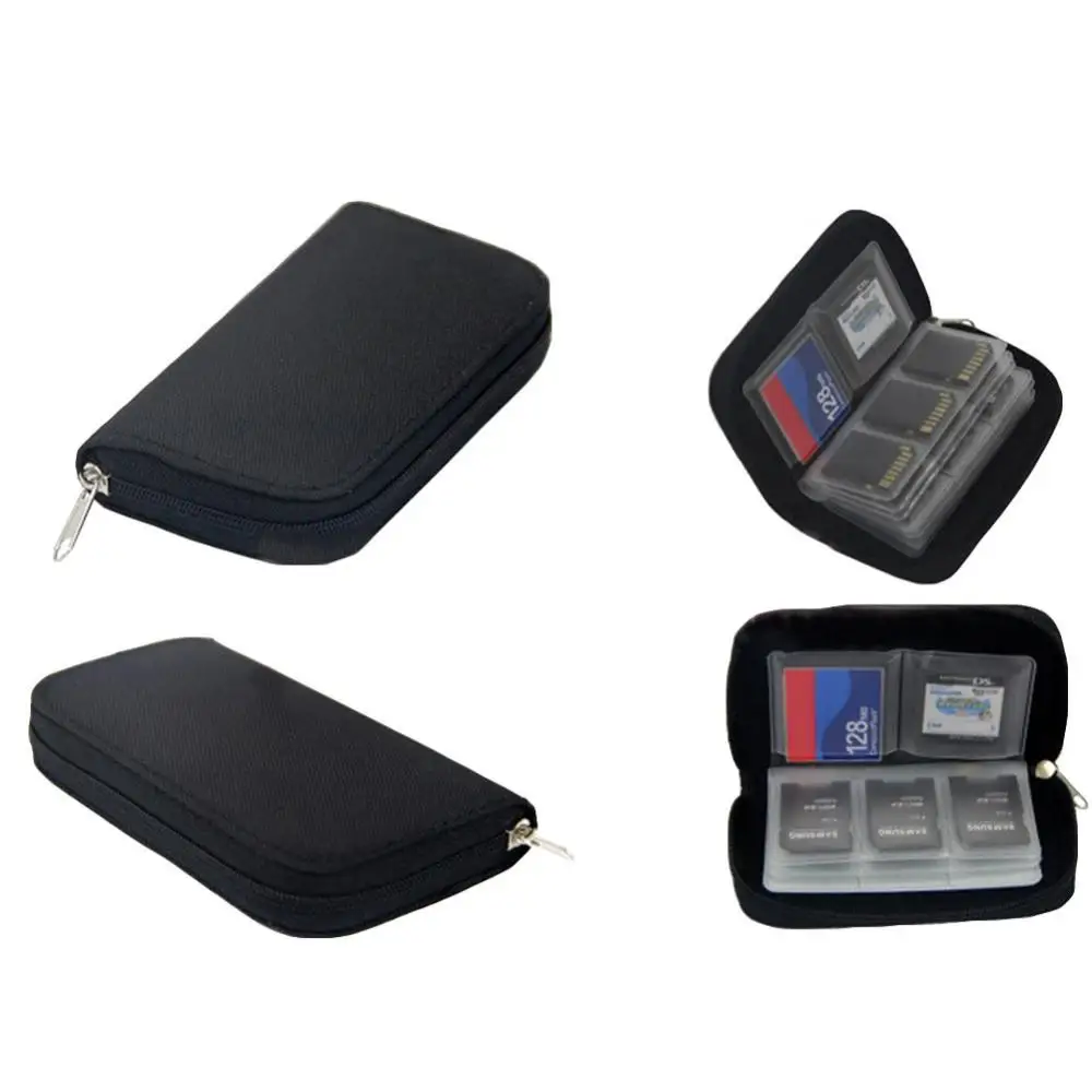 22 Slots Zipper Memory Card CF Storage Bag TF Micro Security Digital Memory Card Storage Bag Case Cover Game Accessories gratis
