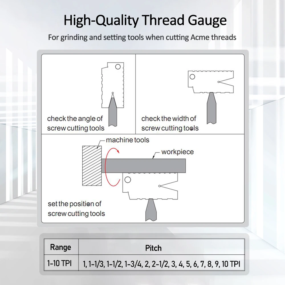 29 градусов ACME винт резьбовой калибр измерительный инструмент шлифовальный нержавеющая сталь режущие инструменты