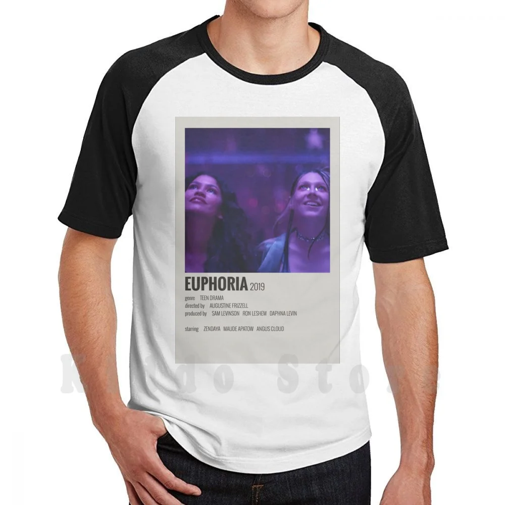 T-shirt en coton pour hommes, avec affiche Euphoria imprimée, nouveau t-shirt cool, Zendaya Rue Bennett Alexa Demie Jacob Elordi Hunter Schafer