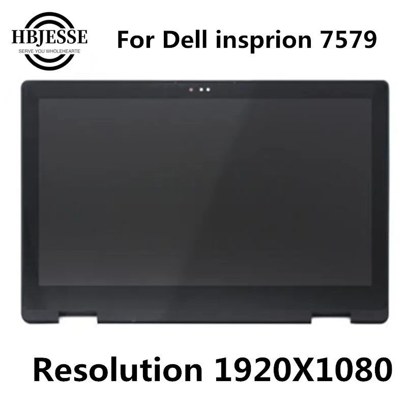 

15.6" FHD 1080p two camera holes For Dell Inspiron 15 7579 P58F P58F001 LCD Display Screen Touch Glass Digitizer Panel Assembly