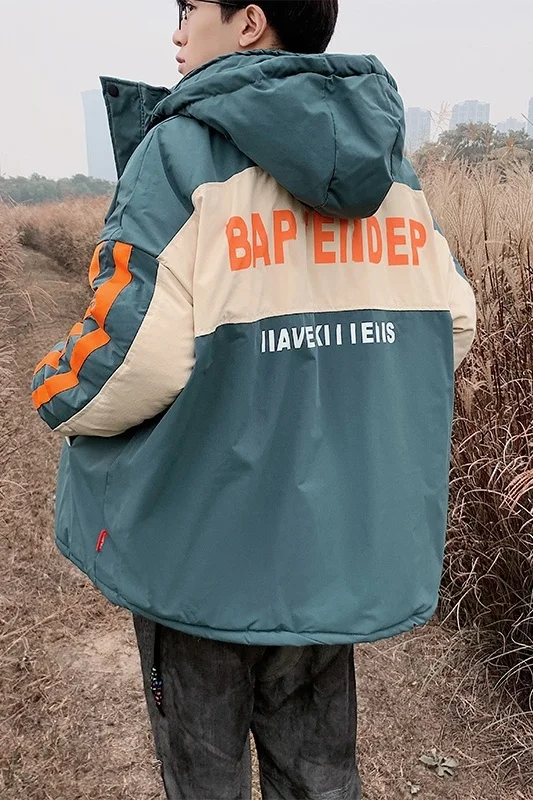 Ropa de trabajo engrosada para estudiantes de secundaria, ropa acolchada de algodón, chaqueta acolchada holgada de felpa para niños, invierno, Coreano