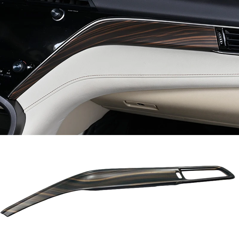 Car Interior Peach Wood Decoration Sticker Center Console Gear Shift Box Panel Cover Trim For TOYOTA CAMRY 2018-2020 Panel Frame