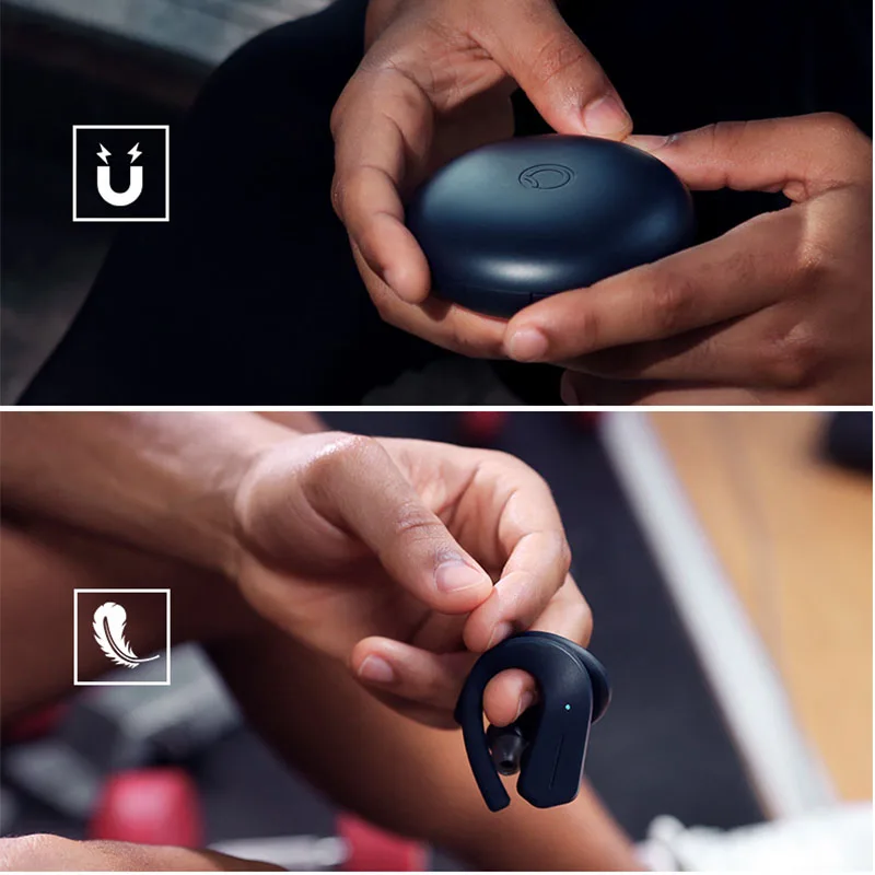 GGMM-auriculares inalámbricos T1 con Bluetooth, dispositivo de audio con Panel táctil completo, TWS, 36H de reproducción, compatible con AAC, IPX7, impermeable, 9D, deportivos