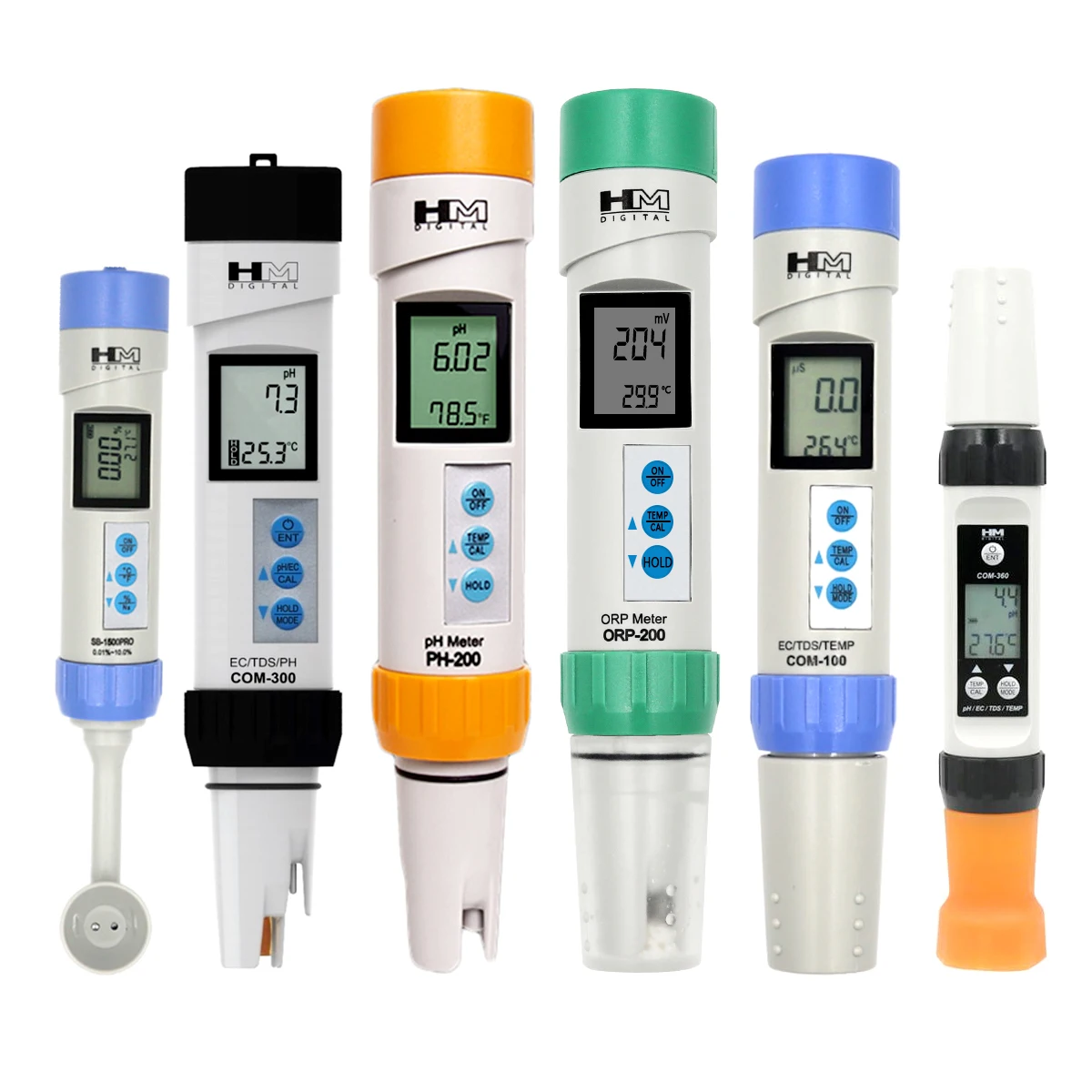 Digital ORP pH TDS Meter Temperature Tester Waterproof With Automatic Calibration Portable Tester HM COM-80/100/200/300/360