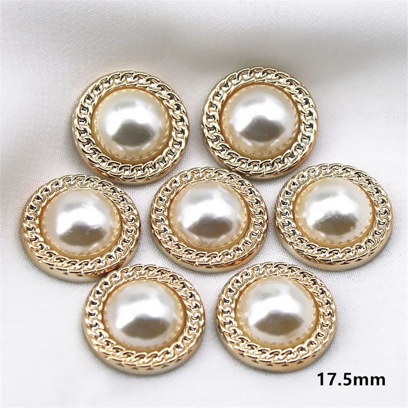 30pcs Golden Pearl flat back button cute Home Garden Crafts Cabochon Scrapbooking accessori di abbigliamento