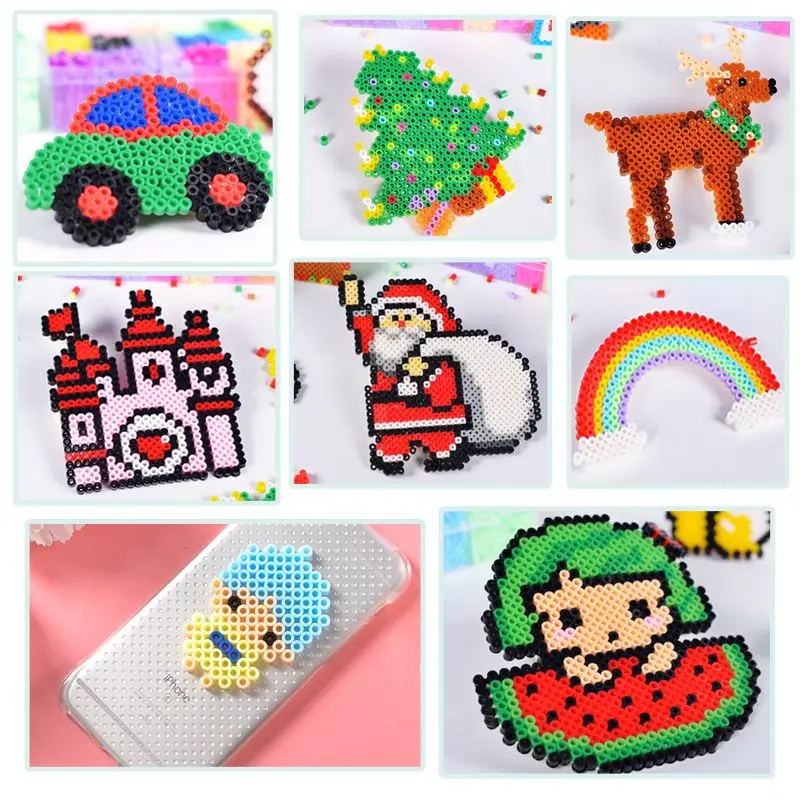 Hama Beads Ferro Educação Beads, 3D Puzzle Beads, Brinquedo Educação, Garantia Perler, Fuse Beads, 24, 48 Cores, 2,6 milímetros