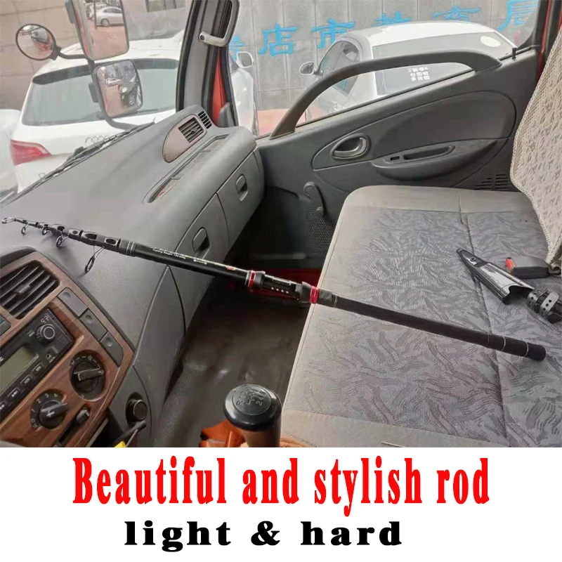 Carbon telescopic spinning carp fishing rod 1.8-3.6m sea rod M powerful throw feeder lure rod casting pole