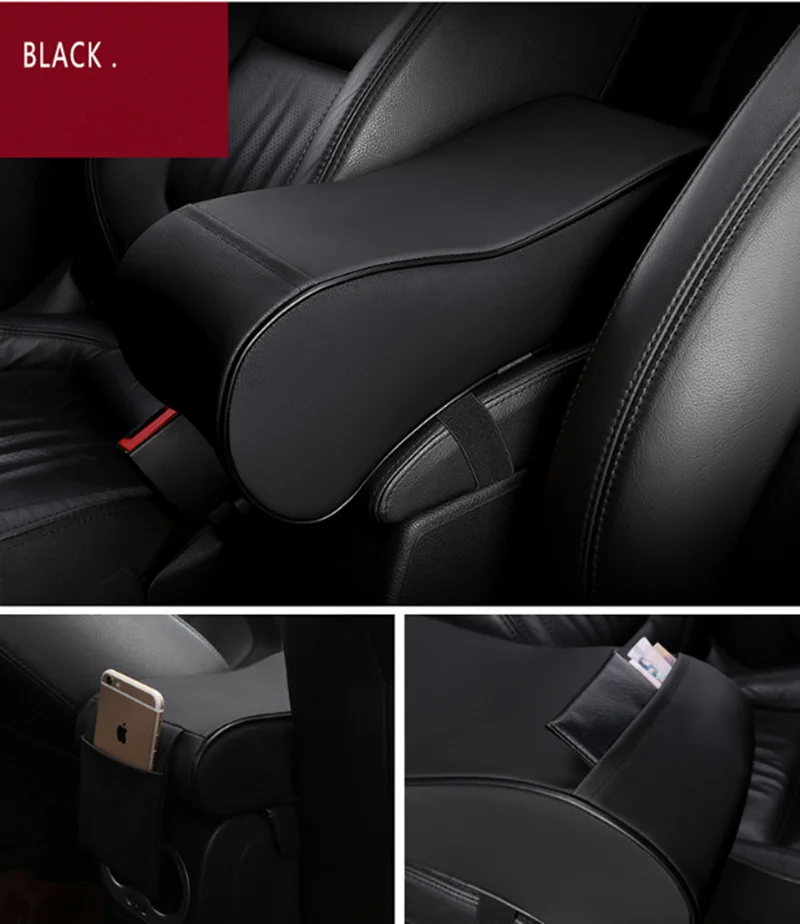 New Auto Armrests Pad Car Center Console Arm Car Styling for Peugeot RCZ 206 207 208 301 307 308 406 407 408 508 2008 3008-6008