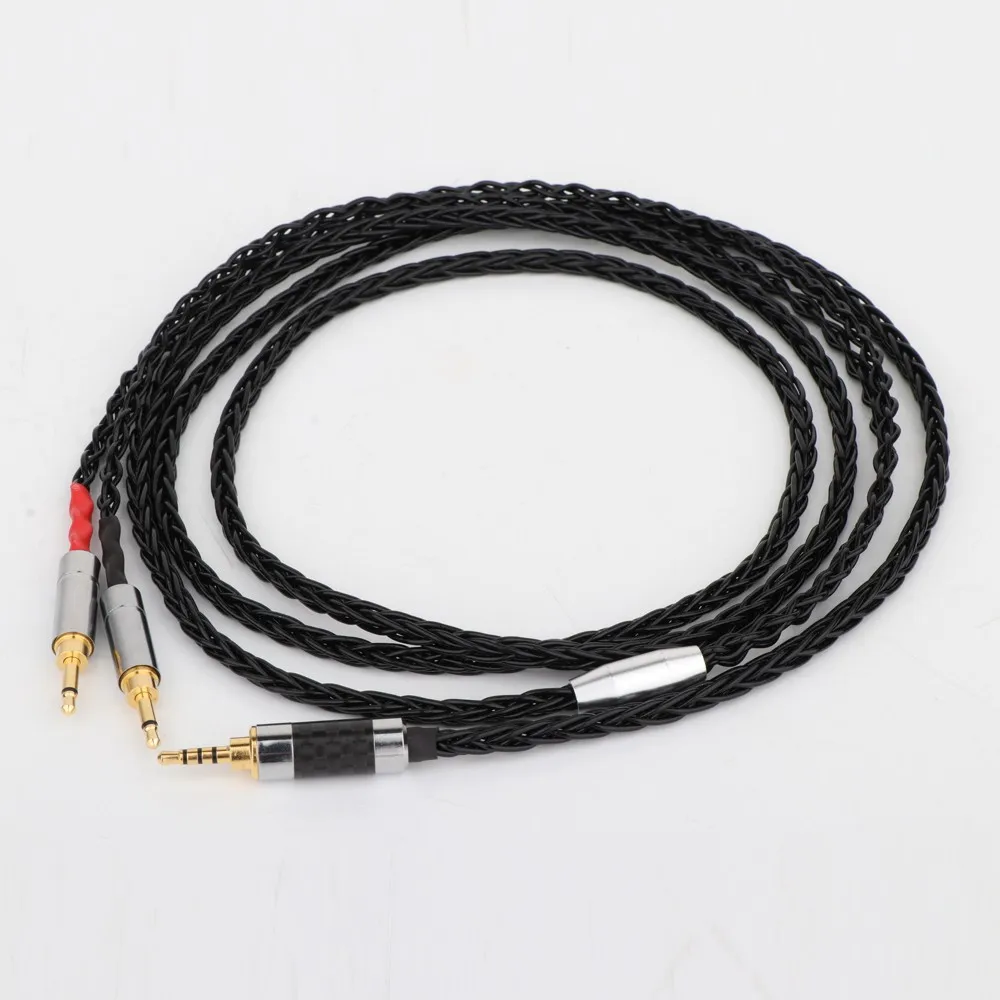 8-adriges versilbertes Kopfhörer-Upgrade-Kabel für HE1000 HE400S HE560 Oppo PM-1 PM-2 2,5/3,5/4,4 mm Stecker – Detail 5