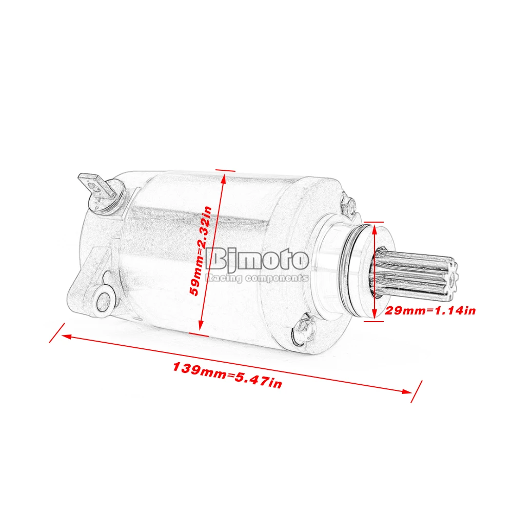 Anlasser für Suzuki AN125 AN150 VECSTAR GSXR600 GSXR750 LT-A400 KingQuad 400 ASi 2WD LT-F400 King Quad 400 4WD L0 – Detail 1