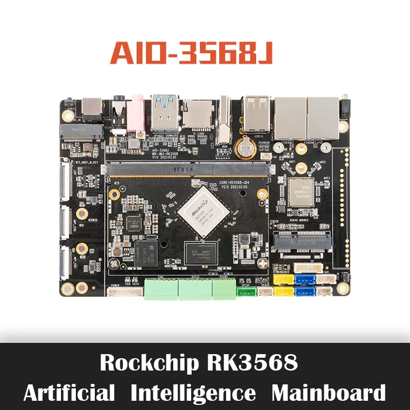 Imagem -02 - Rockchip Rk3568 Coreboard Core3568j Placa da Indústria 4gb Mais 32gb Quad-core de Alto Desempenho ai Wifi Sbc para Iot Smart Nvr