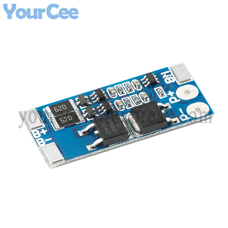 5pcs/1pc BMS 2S 8.4V 7.4V 8A 18650 Lithium Battery Charge Protection Board Equalizer Balanced BMS Charging PCB Module Overcharge