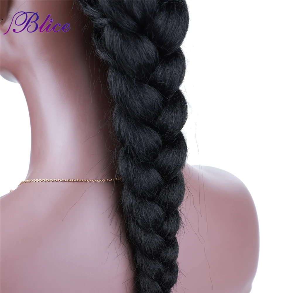 Synthetic Braided Ponytail Hair Extensions 30 Inch Long Length Braids Clip In Hairpieces Easy To Wear