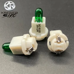10pcs  Bulbs Lamps for Audi Mercedes Benz BMW Opel Volvo Dashboard Instrument 24V 1.2W  Green White Socket