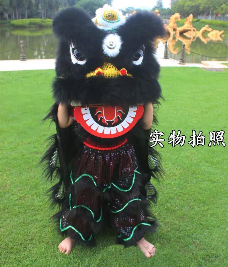 12 inch Royal Lion Dance Mascot Costume 2-5 Age Family Props Outfit Dress Chinese Traditional Culture Party Carnival Festivall