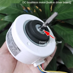 220V Silent DC Motor Own Drive High Power Brushless Motor of Air Conditioning Fan Motor Brushless Generator + Crank + LED Towns