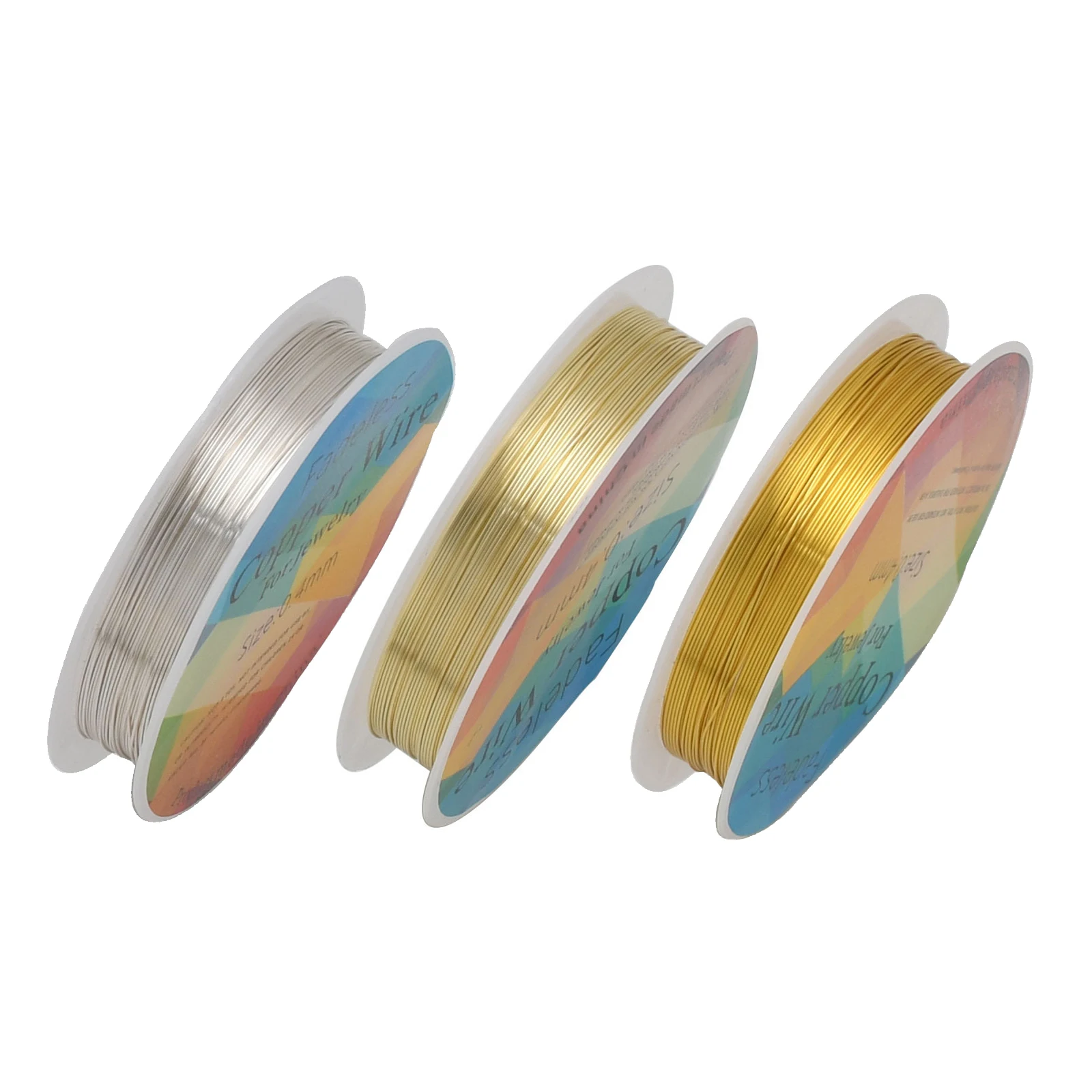 

0.2-1mm Colorfast Copper Wire for Bracelet Necklace Jewelry Craft Beading Wire Silver/gold/rose Gold Wholesale