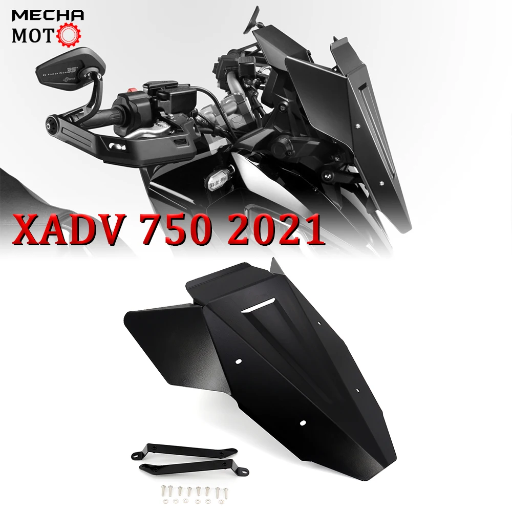 

windshield black Metal front windscreen airflow wind deflector For Honda x adv xadv 750 Accessories 2021