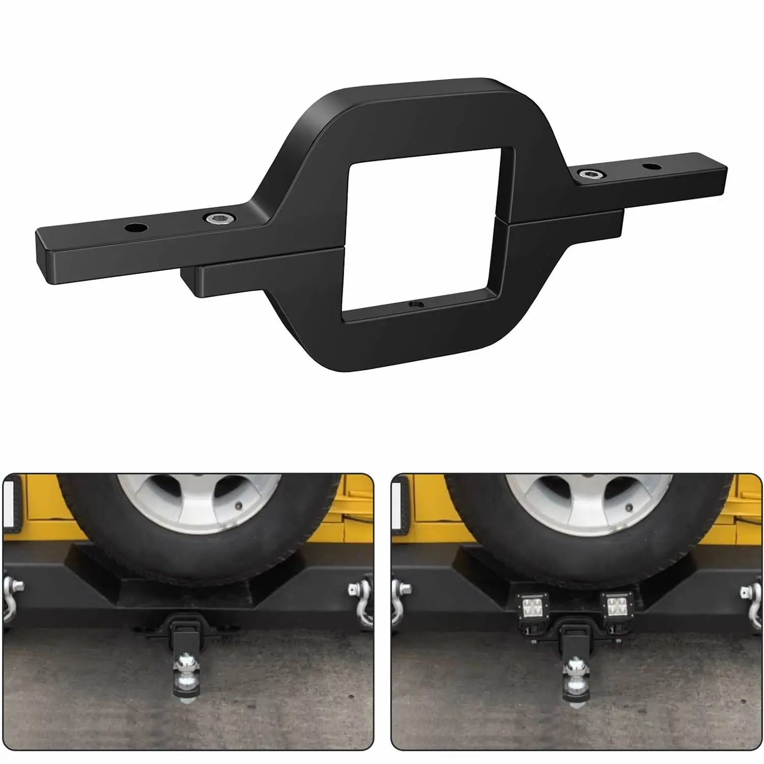 

Tow Hitch Bracket 2.5"-3" Universal Mounting Kit Reverse Road LED Work Light for Truck SUV Trailer RV