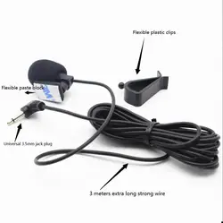 3.5 mm/2.5mm Jack Car Stero Microphone External Mic for PC Car DVD GPS Player Radio Audio Microphone PVC