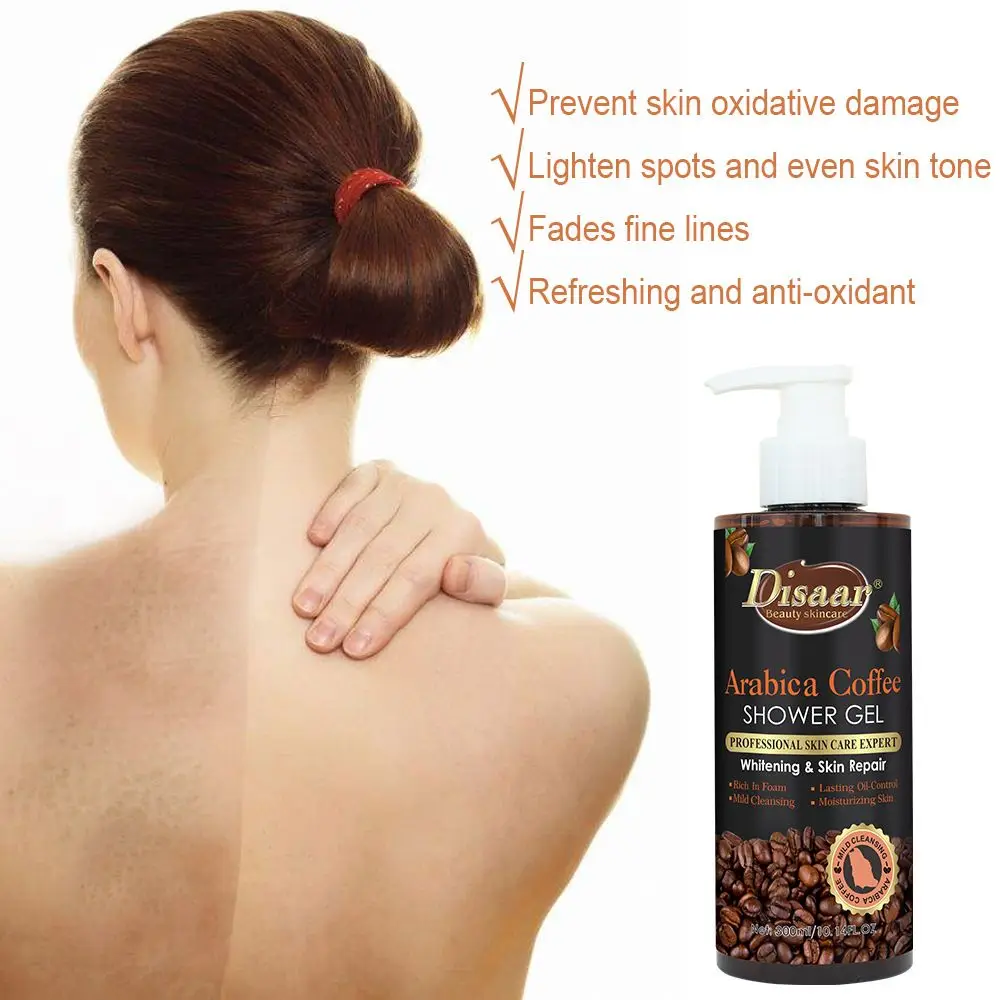 Natural Coffee Shower Gel Anti Aging Wrinkle Deep Cleaning Hydrating Moisturizing Refresh Activate Firming Smooth Skin Care300ML