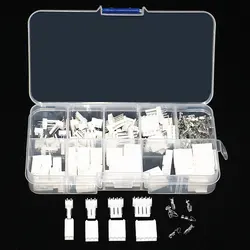 40Sets/Box KF2510 - 2p 3p 4P 5P pin 2.54mm Pitch Terminal Housing Pin Header Connector Adaptor header Terminal Assortment Kit