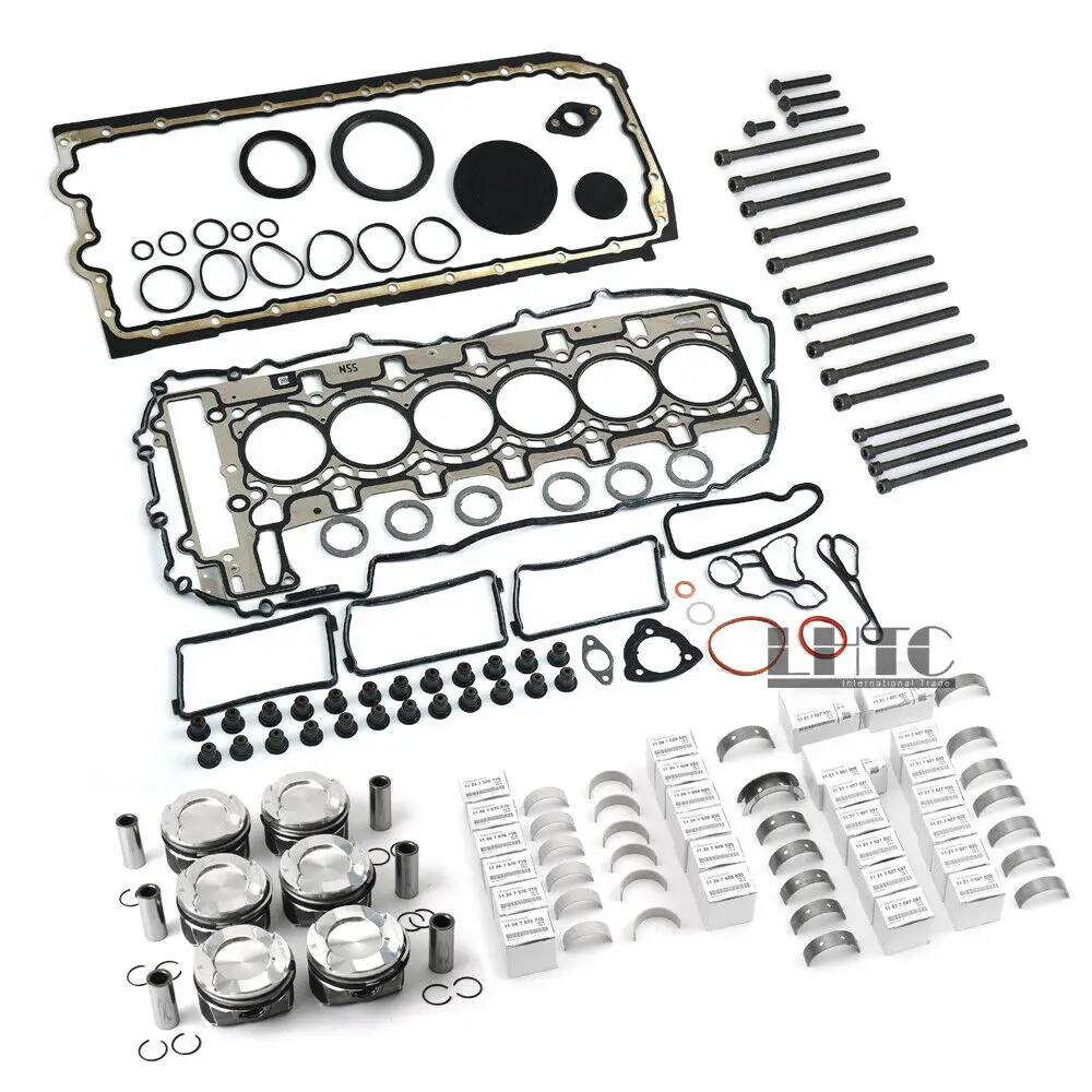 

Engine Pistons Gasket Seals Bearings Rebuild Kit For BMW F10 F20 F21 F23 F30 F32 F80 N55B30 N55B30A 3.0L L6 Turbocharged