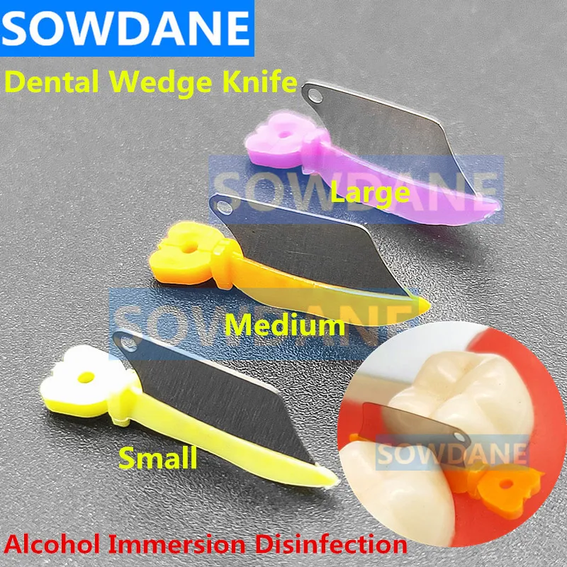 New Dental Wedge Knife Prime Teeth Interproximal Plastic Wedges knife with Dental Stainless Steel Matrix Dental Materials Tool