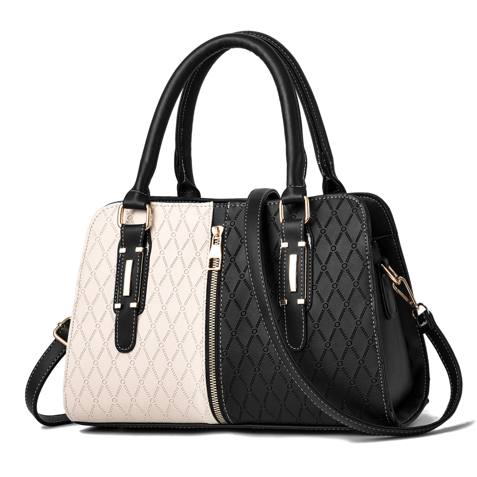 

Fashion For Luxury Handbags Women PATCHWORK Bags Designer 2021 Crossbody Pu Leather Black Soft Washed Messenger Flap Bag ZIP