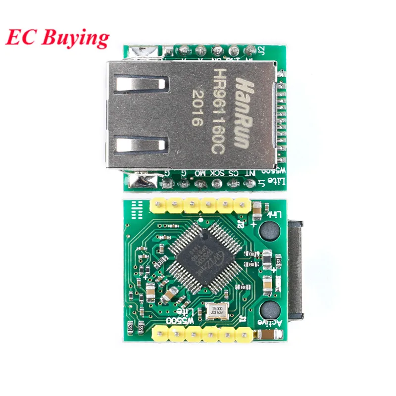 1-5 szt. Moduł konwertera SPI na LAN Ethernet W5500 USR-ES1 TCP IP 51 STM32 Mikrokontroler WIZ820io RC5 W5100 dla Arduino — zdjęcie 4