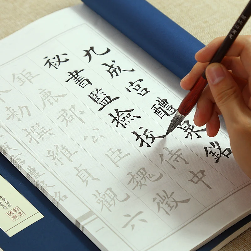 Brush Calligraphy Chinese Tradtional Regular Script Soft Pen Calligraphy Copybook Adult Calligraphy Practice Xuan Paper Books