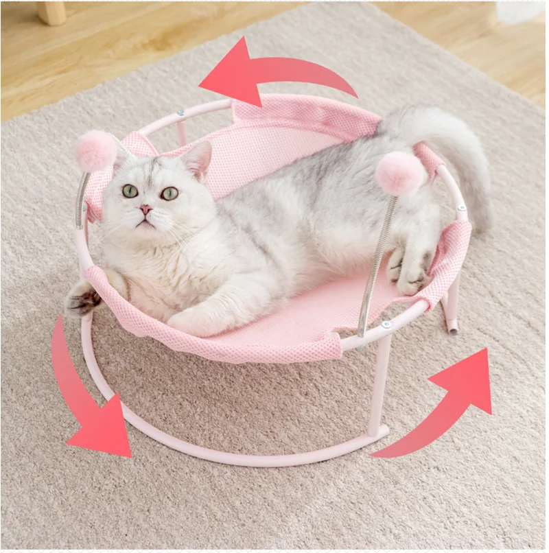 New Cat Hammock Pet Bed Cat Recliner Shaker Breathable Mesh Cloth Removable And Washable Small Pet Cat Summer Bed Puppy Products