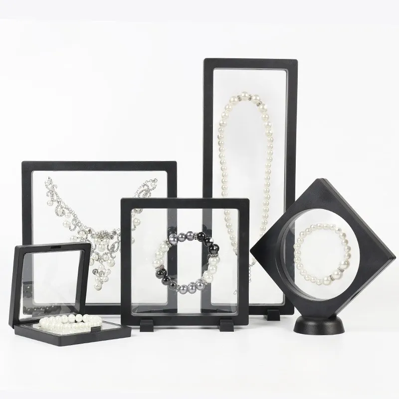 

10piece Transparent PE film display collect box for jewelry necklace/bracelet/ring/earrings package FPPJ wholesale