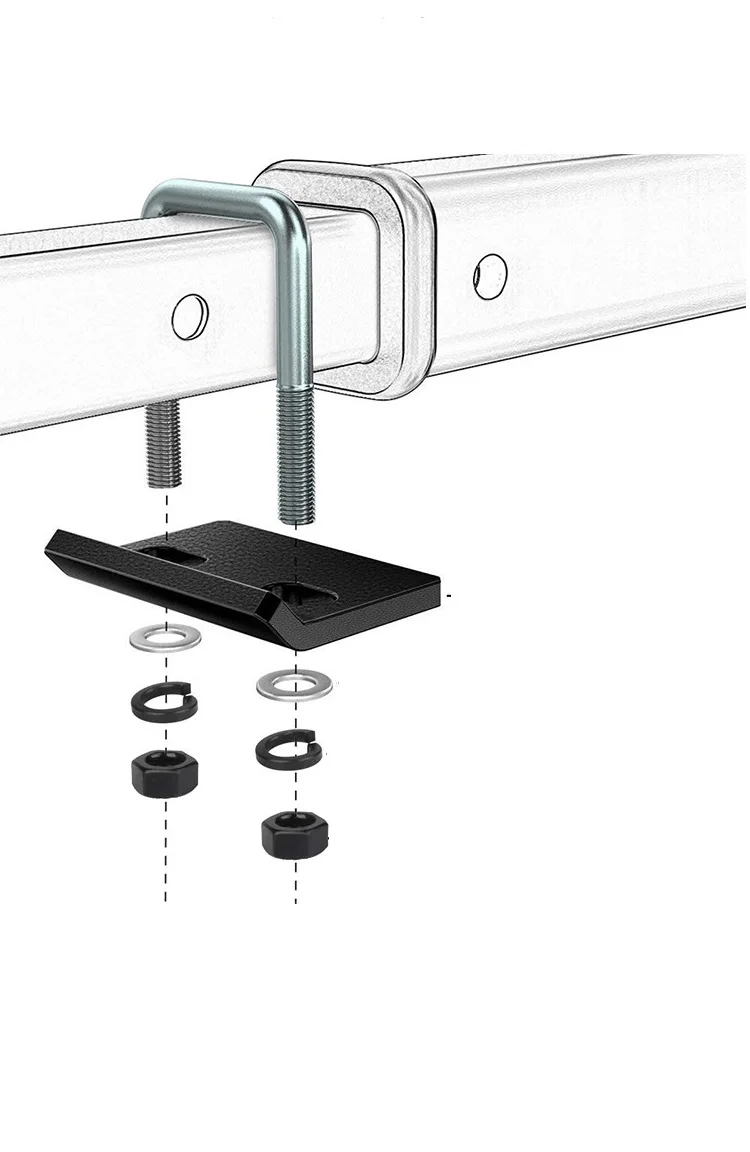 히치 크로스 클램프가 있는 안티 래틀 히치 타이트너 스태빌라이저, U 볼트 히치 볼 마운트, 워블 캐리어, 헤비 듀티