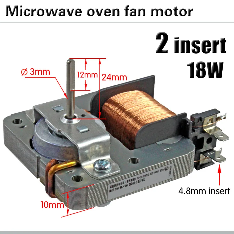 Ventilador de horno microondas, ventilador de refrigeración, motor MDT-10CEF, 220V, 18W, 2 pines