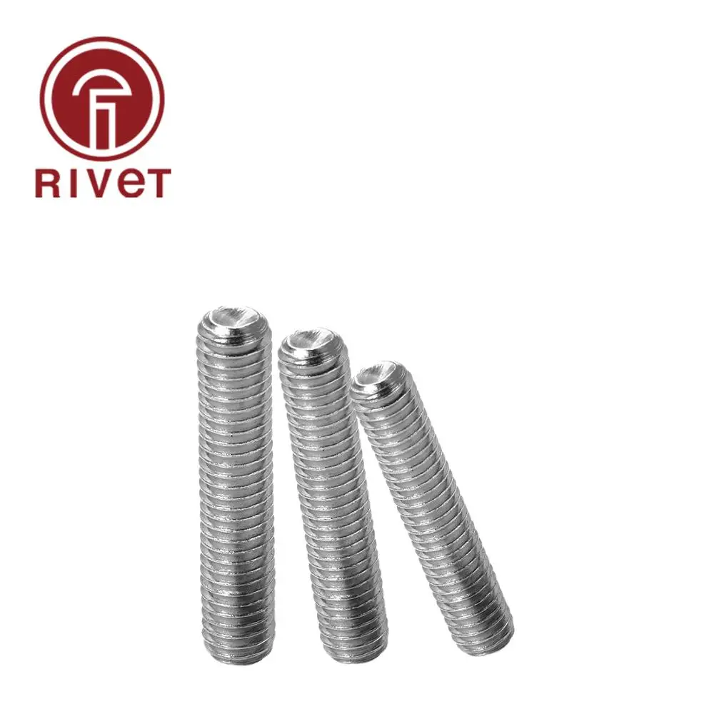 316 A4-70 DIN916 ISO4029 M12 M16 Stainless Steel 304 Grade Alloy Steel Hex Socket Set Screws Grub Screw Multi Size