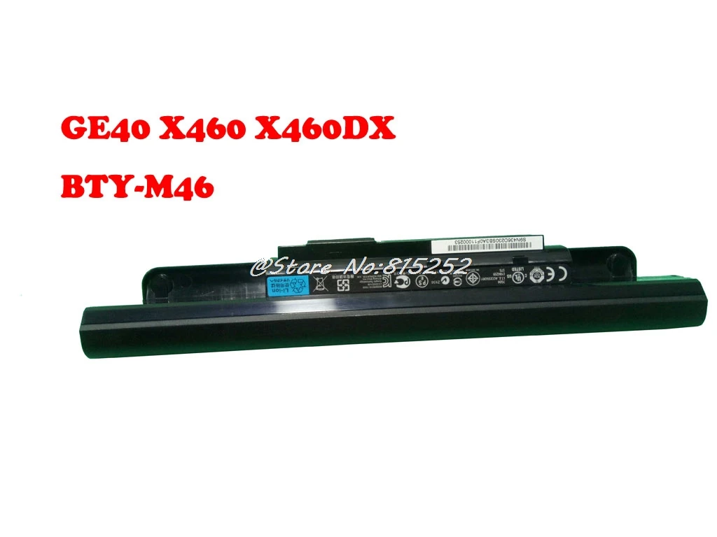 

Laptop Battery For MSI GE40 MS-1492 MRX3 X460 X460DX 925T2015F BTY-M46 11.1V 5700mAh 65WH NEW