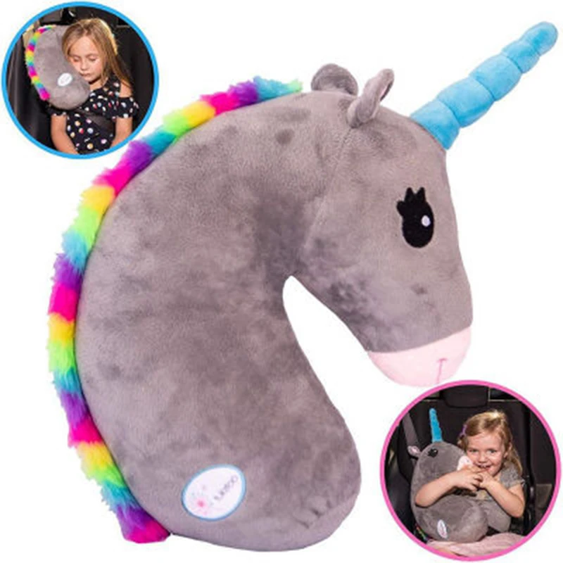 

Cartoon Unicorn Car Safety Belt Pillows PP Cotton Children Auto Seatbelt Shoulder Pad Cover For Kids Child Horse Sleeping Pillow