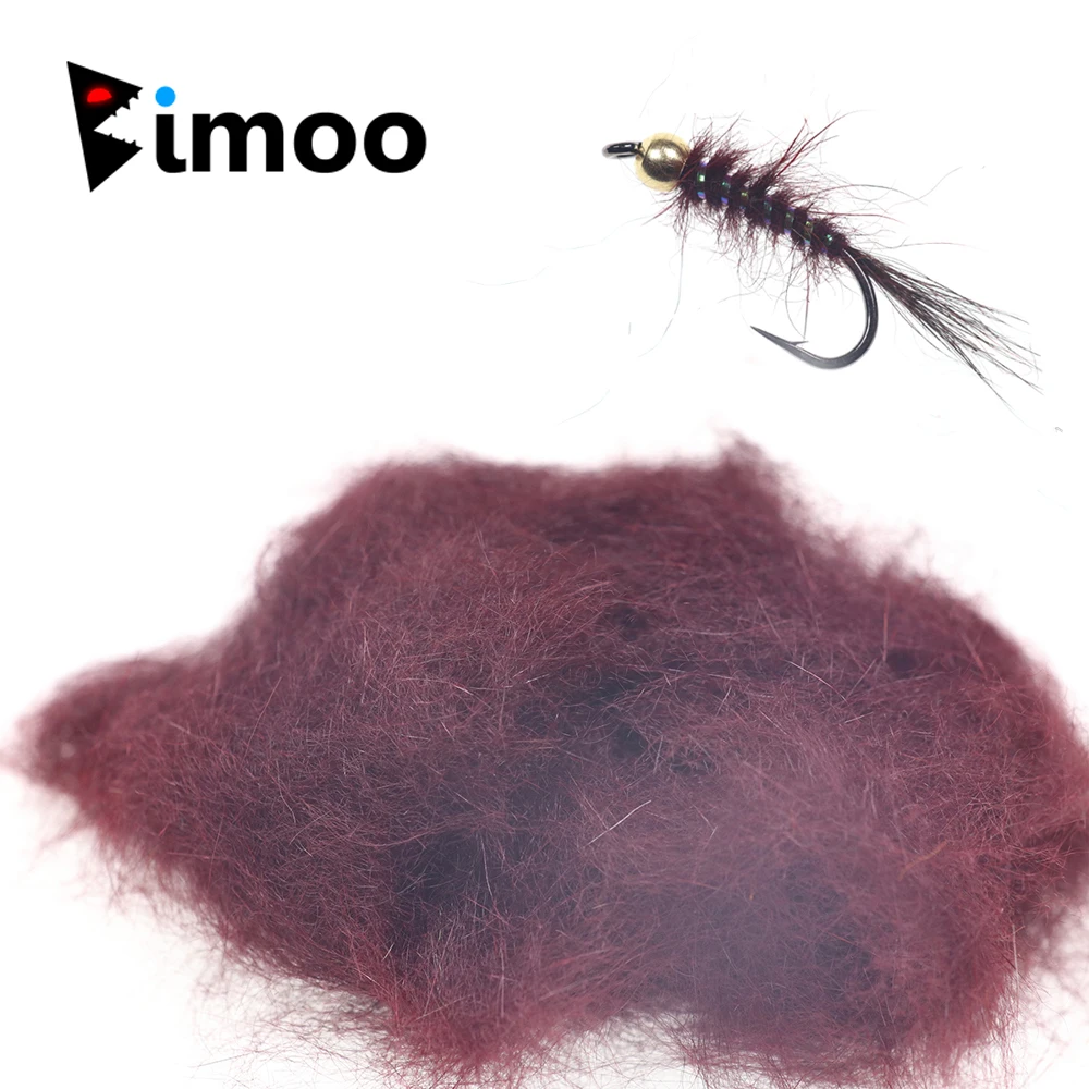 Bimoo Squirrel Hair Fiber Natural Squirrel Dubbing Fiber Nymph Scud Streamers Wet Fly Tying Material Trout Fishing Lures Baits