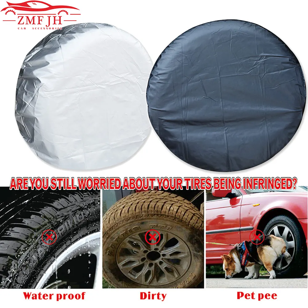 1PCS 27-29 inch 29-32 inch Waterproof Car Wheel Cover Tire Covers Sun Protector For RV Auto Car Camper Universal Car Tire Covers