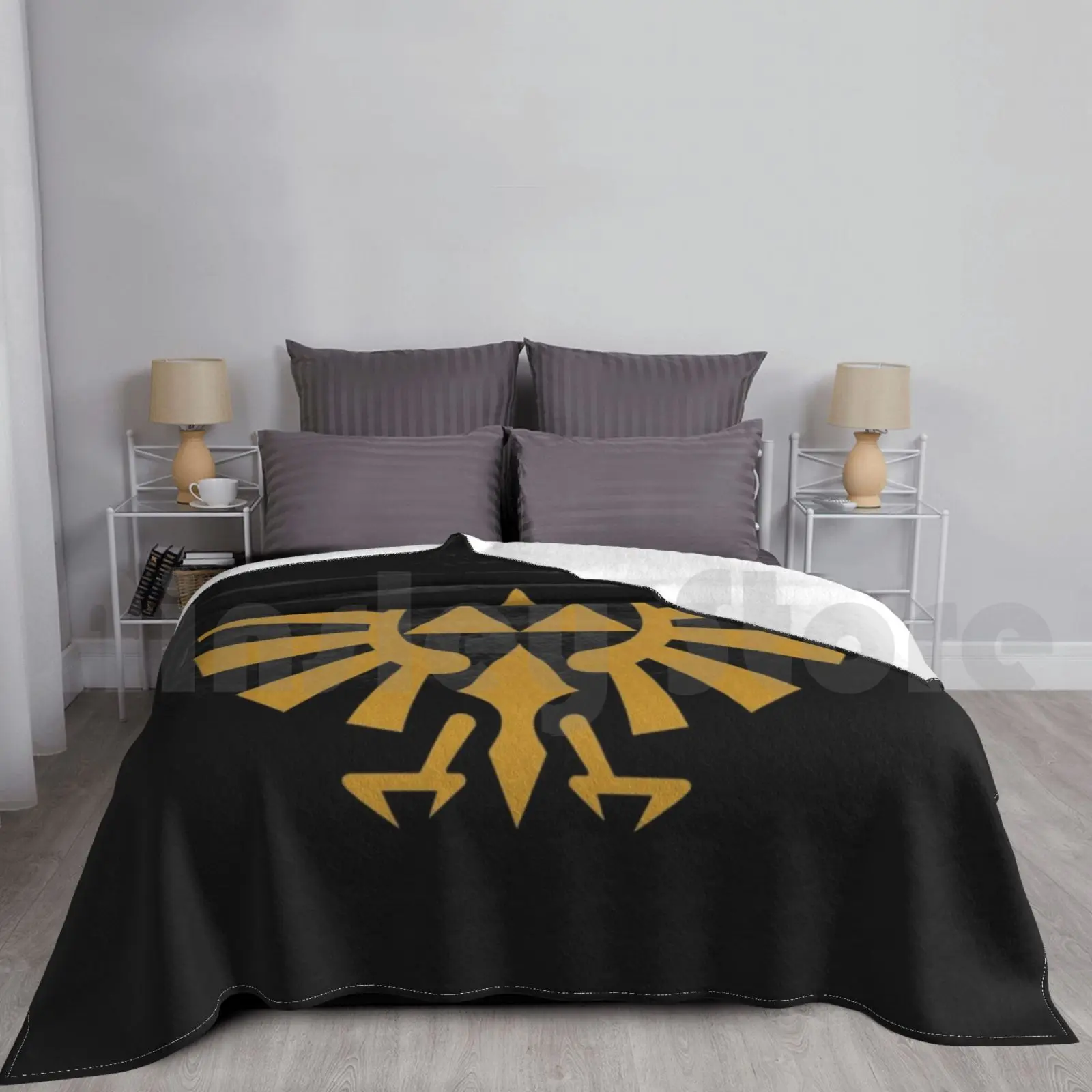 

Emblem Blanket For Sofa Bed Travel Gaming Retro Video Games Gamer Funny Geek 90s Games Cool Game Nerd