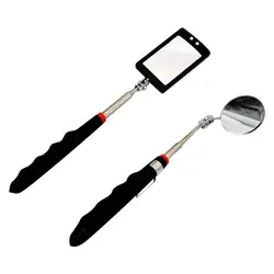 Portable Telescoping Flexible Head Inspection Mirror With LED Light Adjustable 360 Degree Swivel Viewing Auto Hand Tools