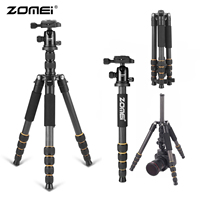ZOMEI Tripode Q666C Carbon Fiber Flexible Photographic Tripod Professional Tripod for Phone DSLR Camera stand Monopod Smartphone